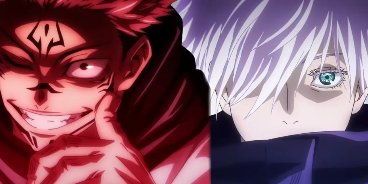 Sukuna och Gojo i Jujutsu Kaisen