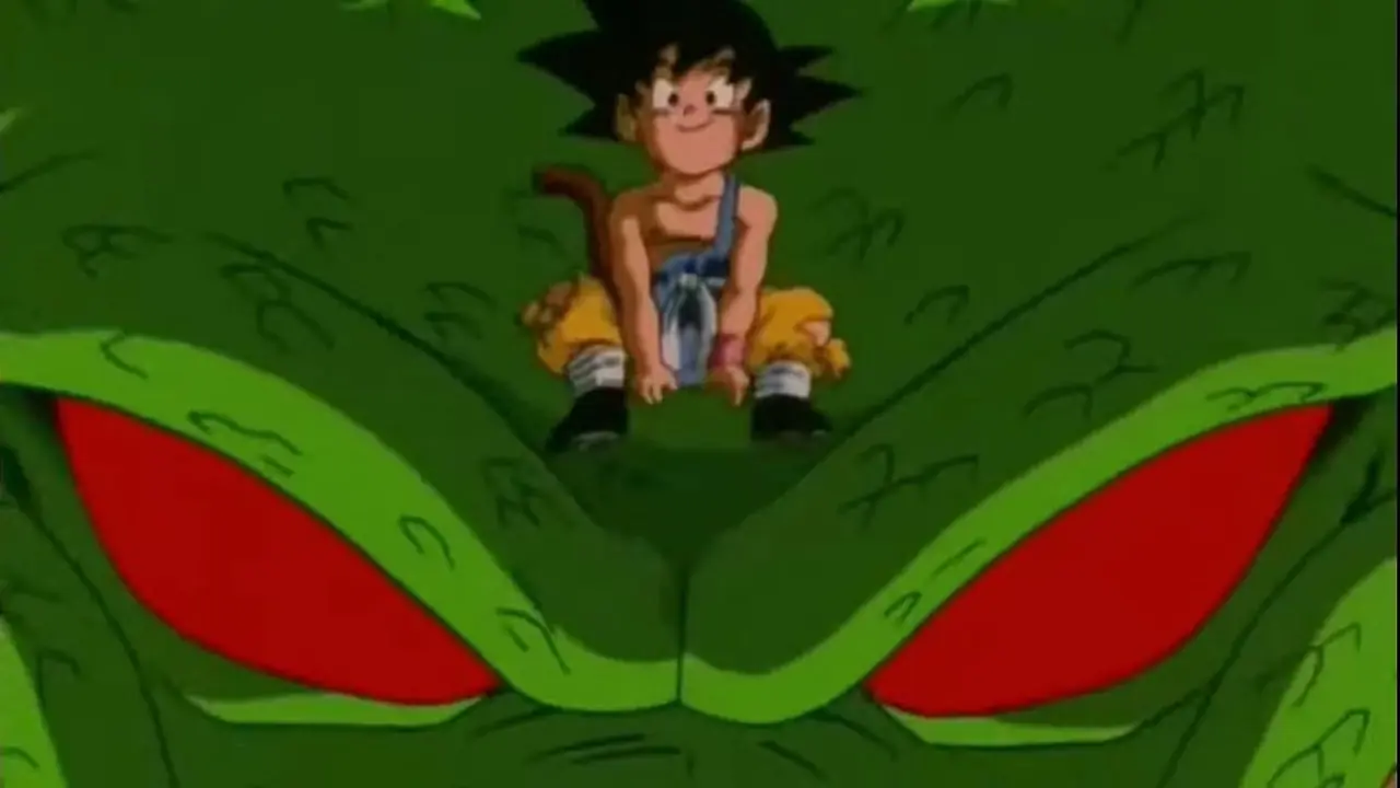 Goku lämnar med Shenron i Dragon Ball GT