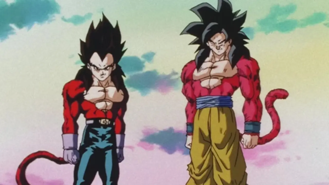 Goku och Vegeta når Super Saiyan 4 i Dragon Ball GT