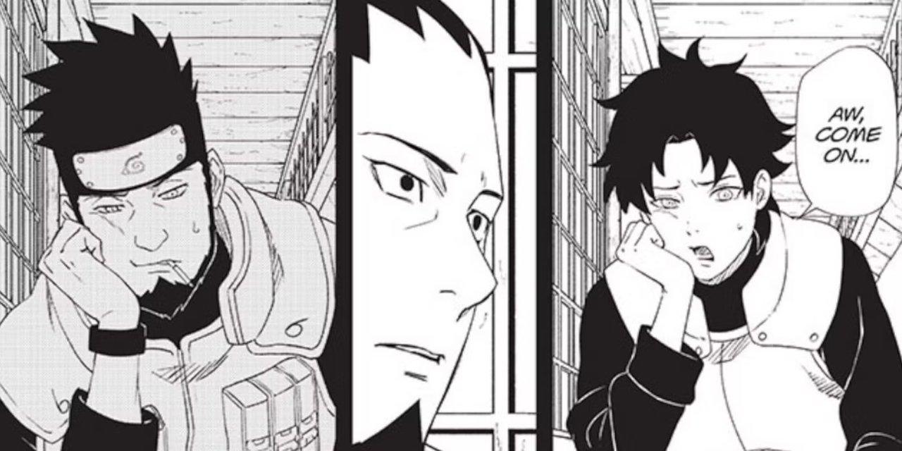 Shikamaru ve a Asuma en los gestos de Mirai. Shikamaru ve a Asuma en los gestos de Mirai.