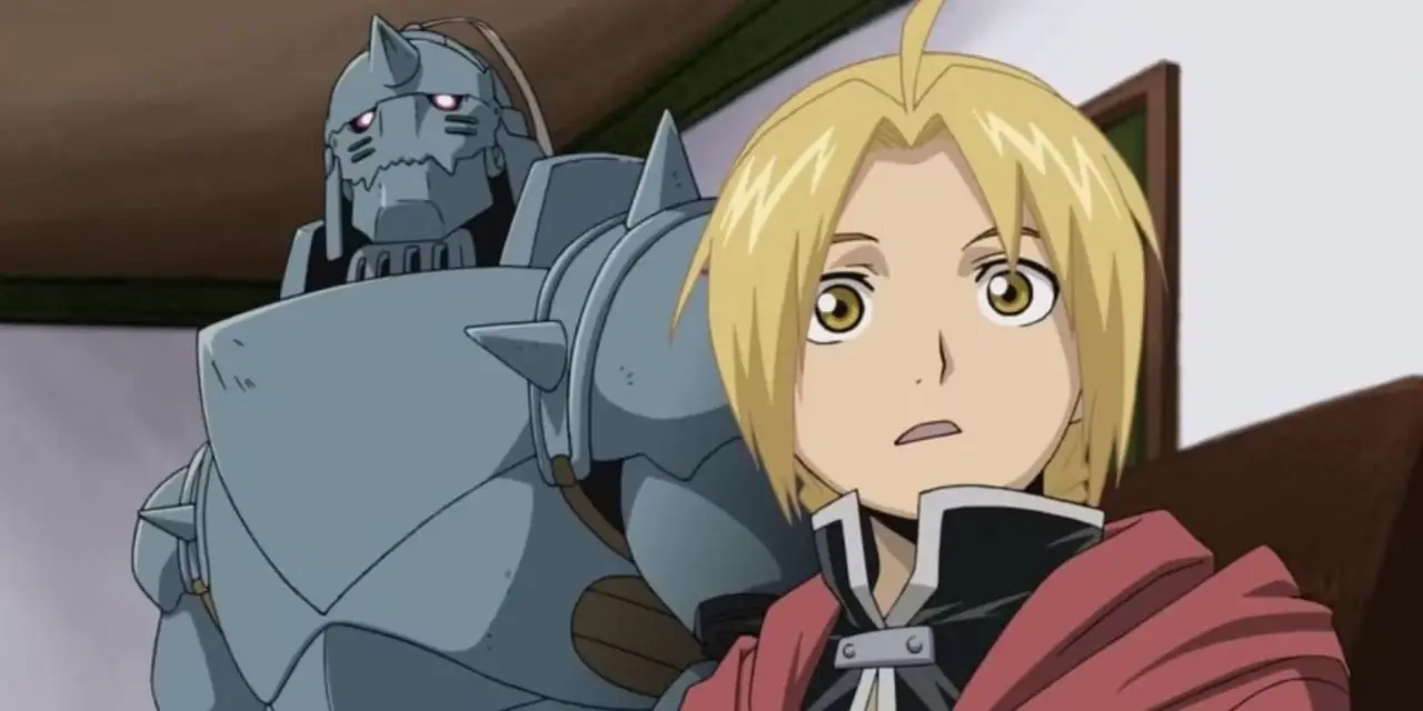 Fullmetal Alchemist Brotherhood - إدوارد وأفونس إلريك يبدوان مصدومين ومتفاجئين في الأنمي