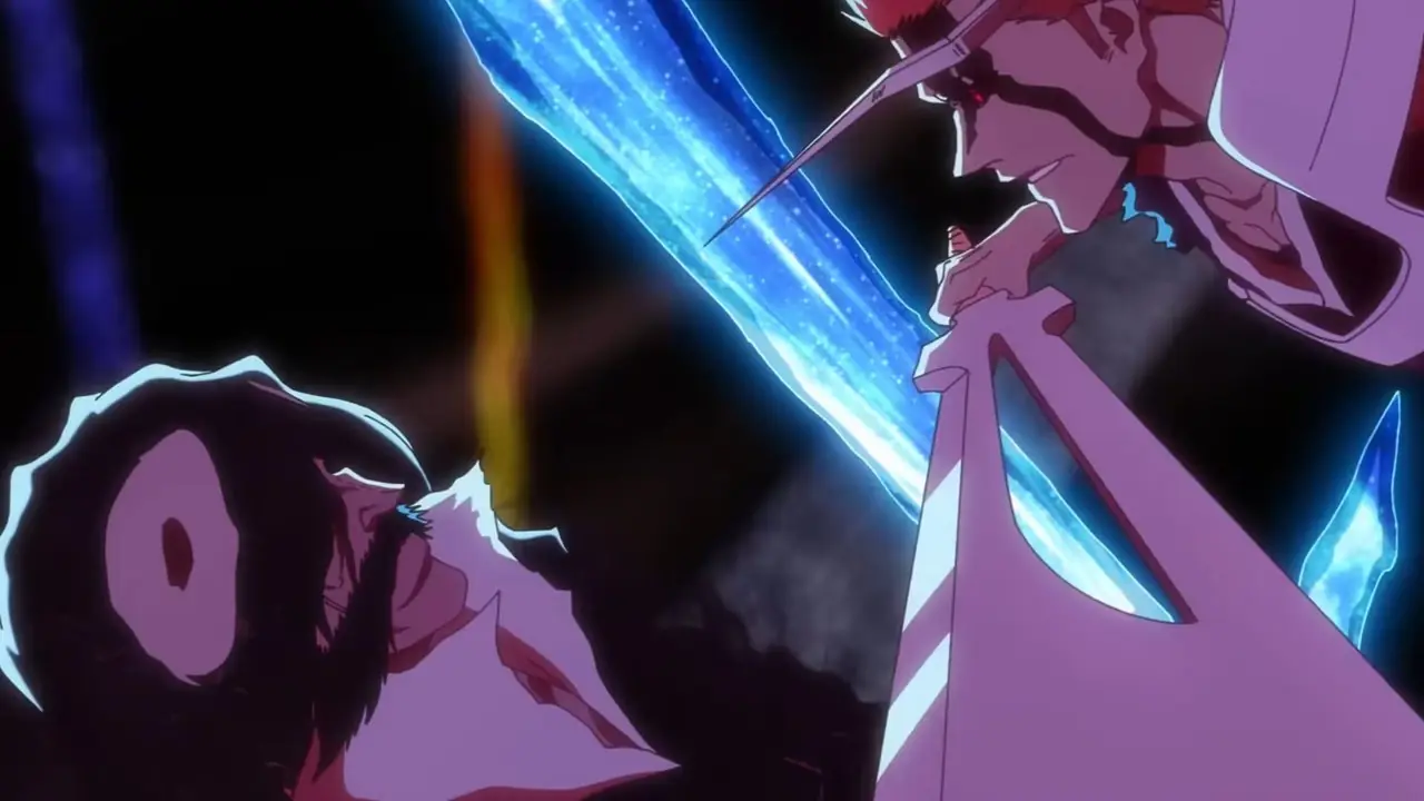 Ichigo de Bleach contra Yhwach en la Guerra de Sangre de los Mil Años