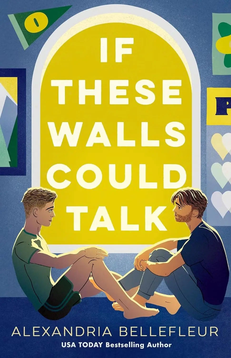 Twee jonge mannen zitten samen op de cover van If These Walls Could Talk van Alexandria Bellefleur Twee jonge mannen zitten samen op de cover van If These Walls Could Talk van Alexandria Bellefleur