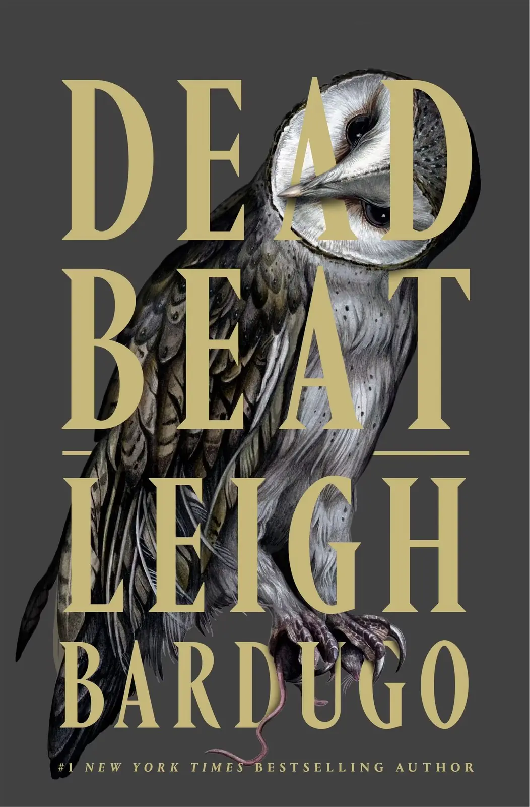 A capa do livro Deadbeat de Leigh Bardugo mostra uma coruja por trás das palavras A capa do livro Deadbeat de Leigh Bardugo mostra uma coruja por trás das palavras