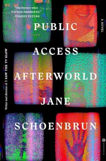 A capa de Public Access Afterworld de Jane Schoenbrun mostra telas de TV com penugem A capa de Public Access Afterworld de Jane Schoenbrun mostra telas de TV com penugem