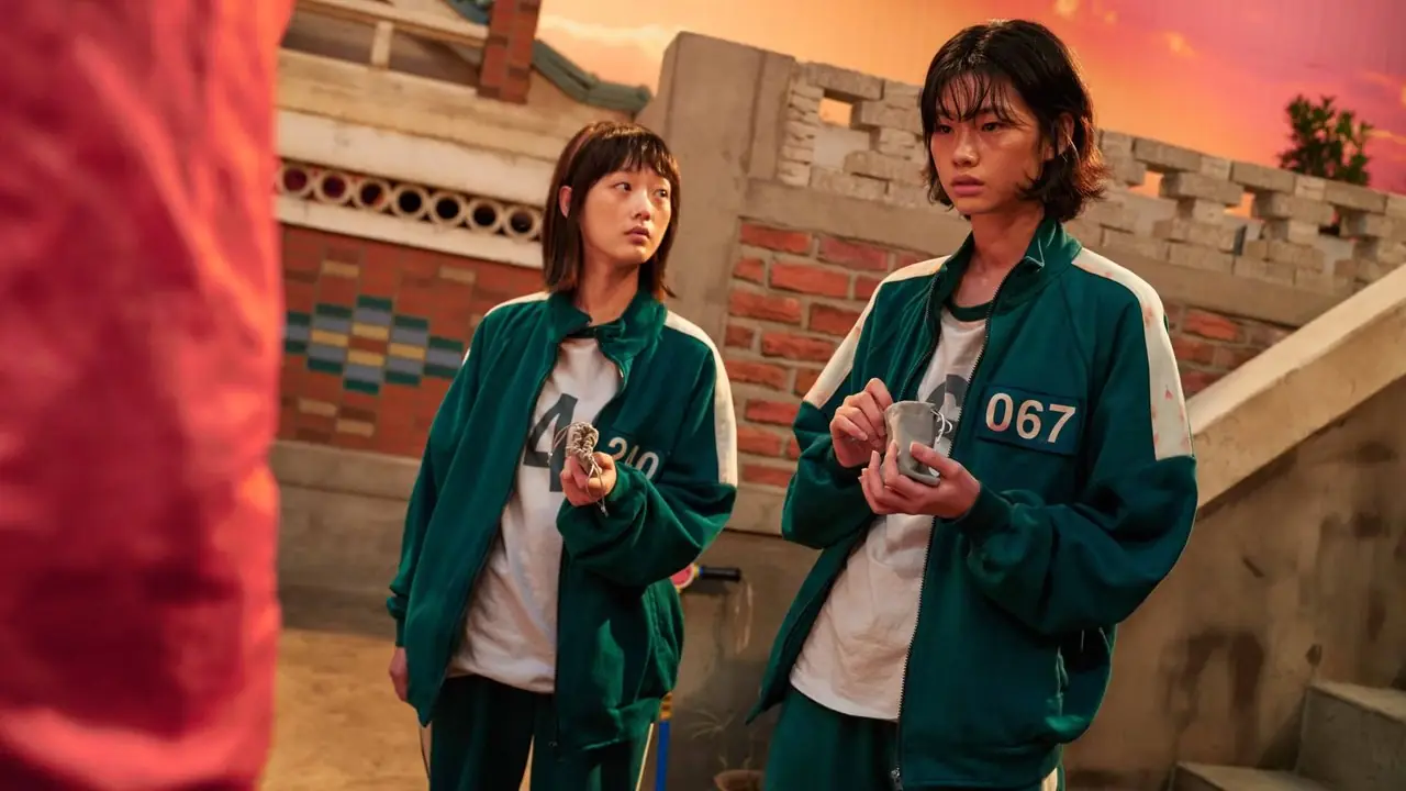 Hoyeon et Lee You-mi dans Squid Game