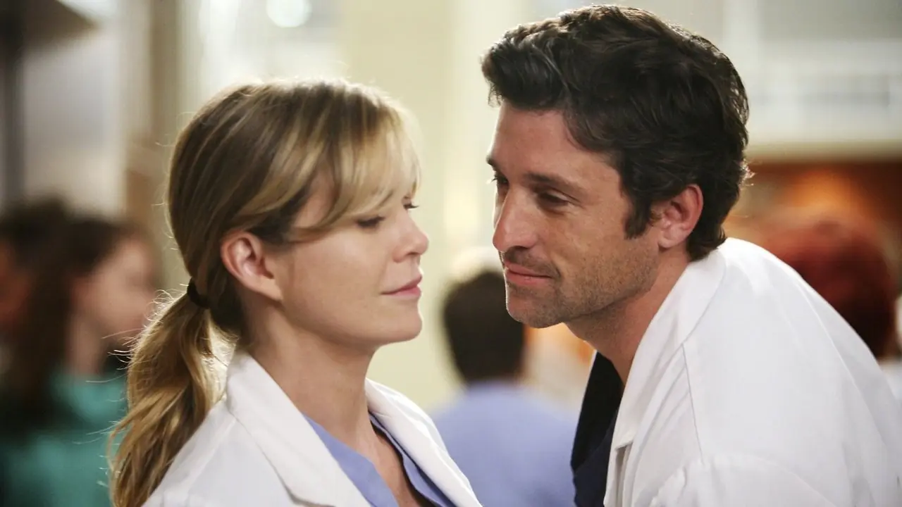 Derek y Meredith en Anatomía de Grey. Derek y Meredith en Anatomía de Grey.