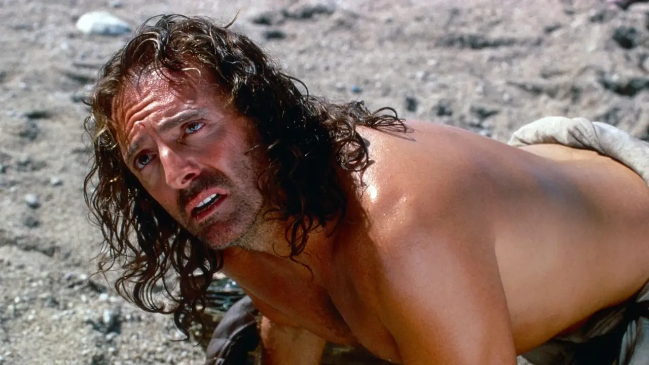 Odysseus liegt in der Oddysey-Miniserie von 1997 auf dem Boden
