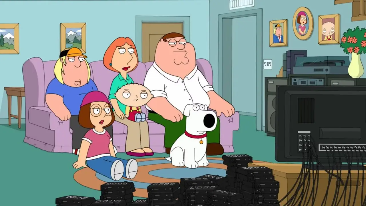 Griffinler Family Guy'ın 11. Sezonunda TV İzliyor. Griffinler Family Guy'ın 11. Sezonunda TV İzliyor.