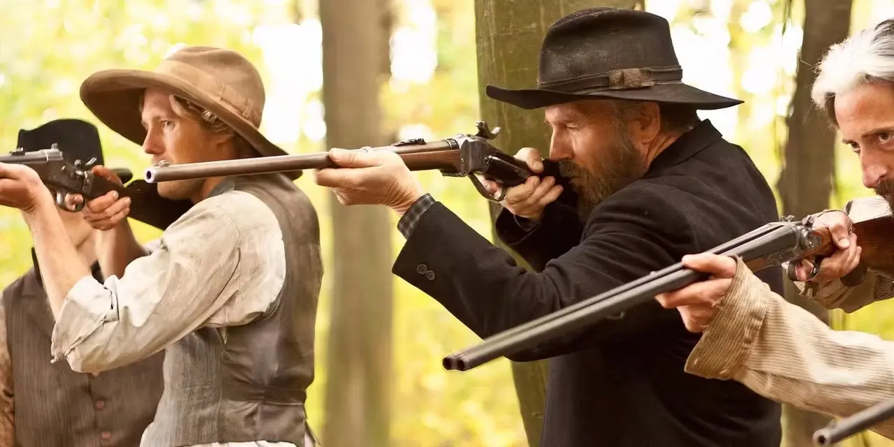 Os Hatfields apontando seus rifles em Hatfields & McCoys Os Hatfields apontando seus rifles em Hatfields & McCoys