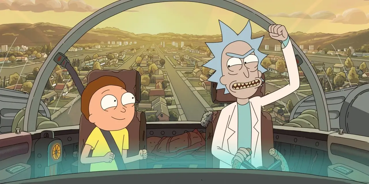 Rick y Morty en su barco en Rick & Morty