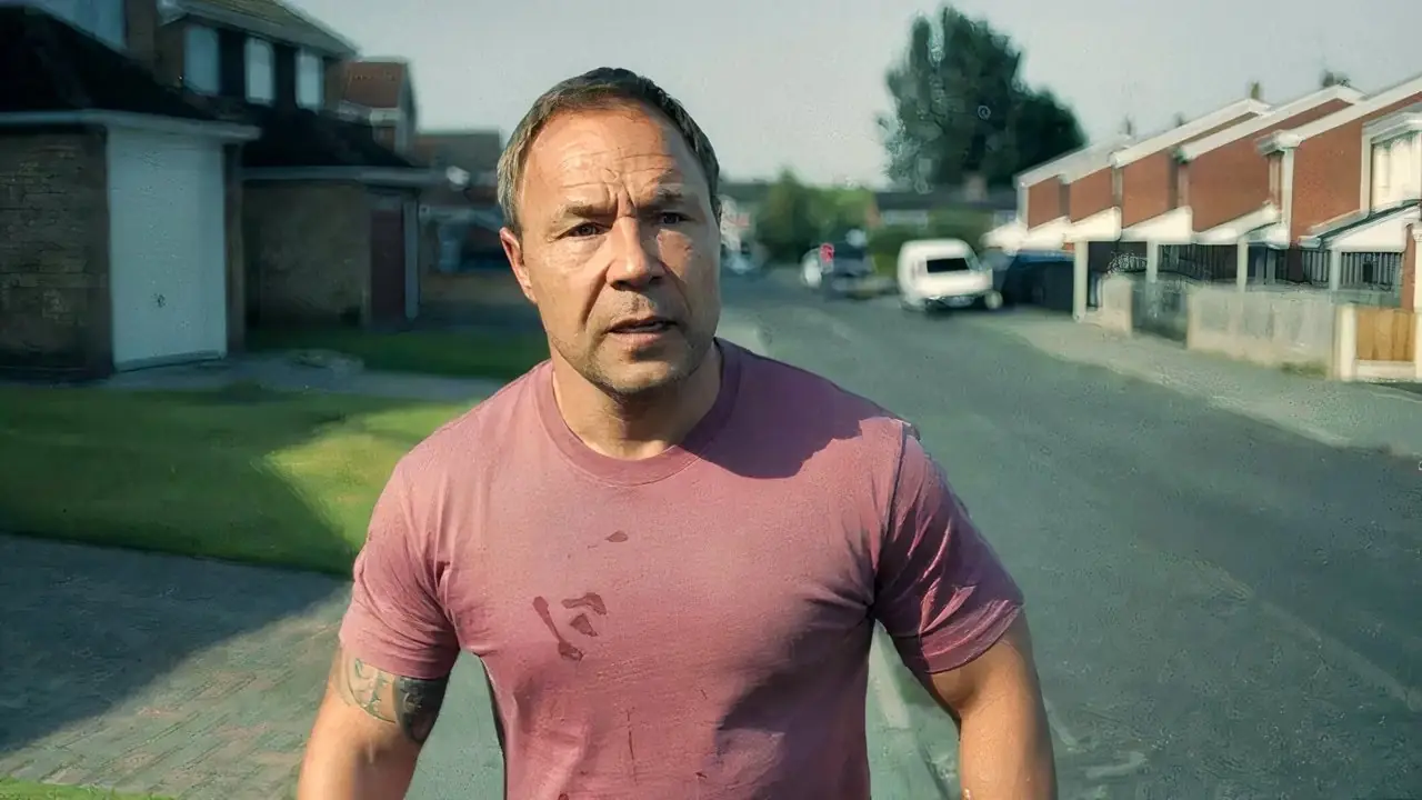 Eddie (Stephen Graham) krzyczy na kogoś w okresie dojrzewania Eddie (Stephen Graham) krzyczy na kogoś w okresie dojrzewania