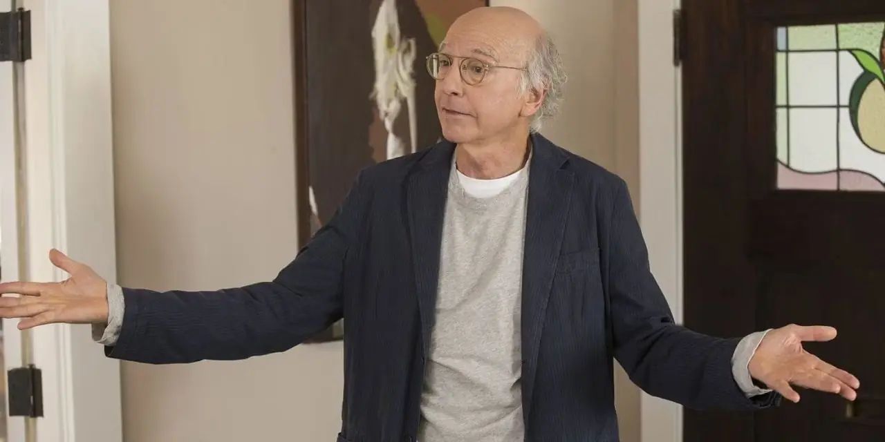 Larry David gebaart met zijn handen in Curb Your Enthusiasm seizoen 9