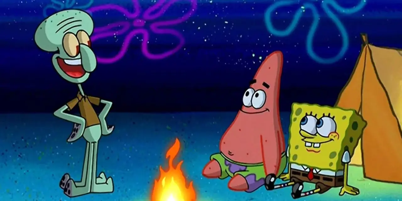 Squidward وباتريك وسبونج بوب حول نار المخيم في سبونج بوب سكوير بانتس Squidward وباتريك وسبونج بوب حول نار المخيم في سبونج بوب سكوير بانتس