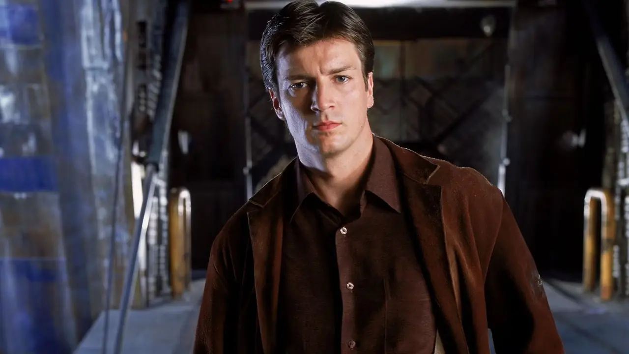 Nathan Fillion dans le rôle de Mal Reynolds dans Firefly