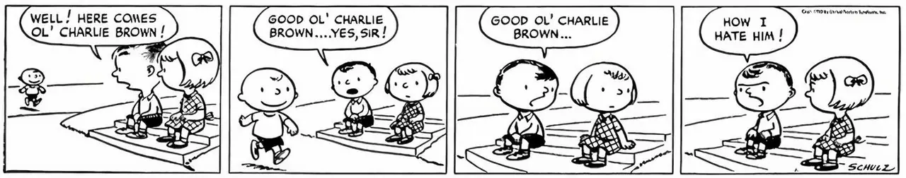 Eerste Peanuts-strip. Eerste Peanuts-strip.