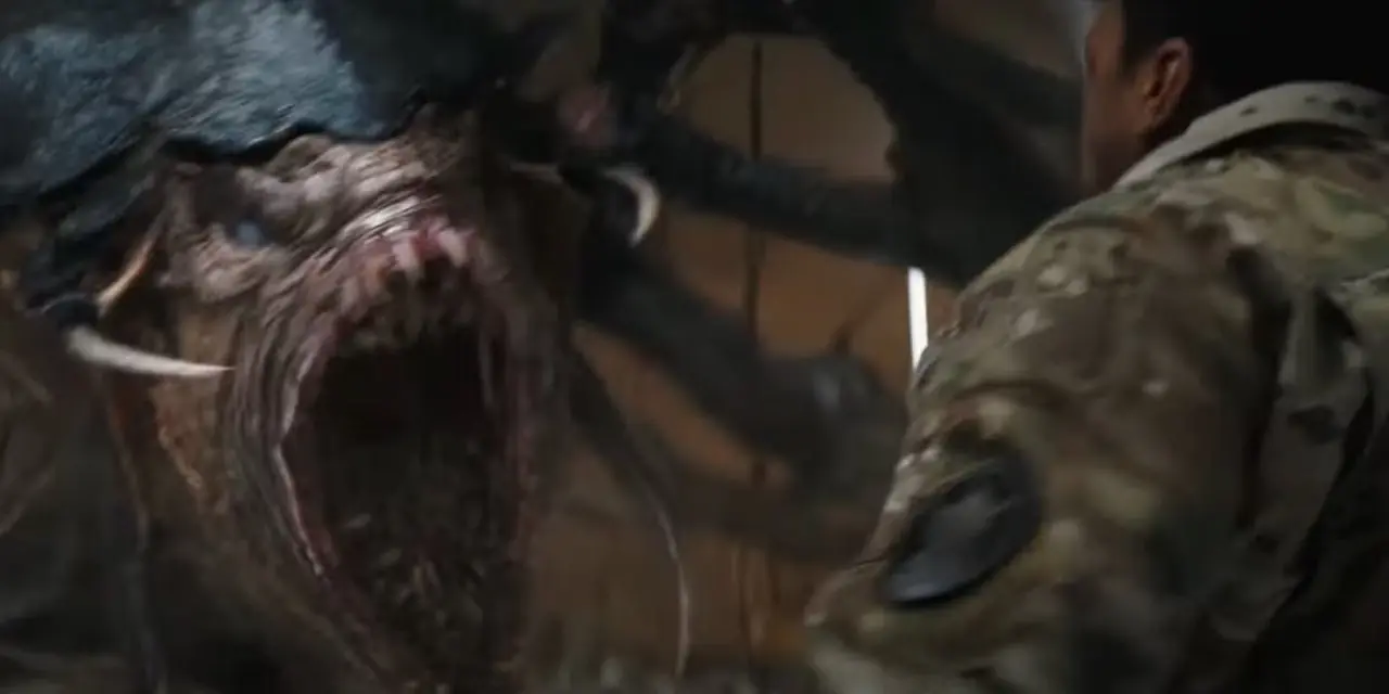 Venom 3에서 Xenophage 몬스터가 포효합니다.