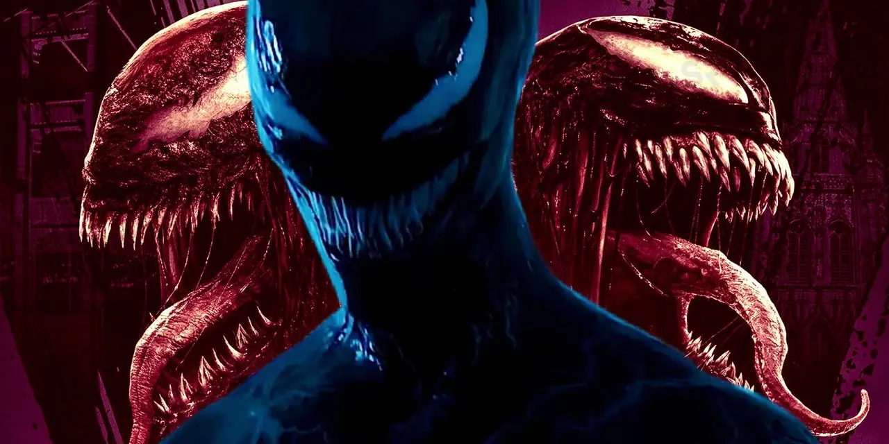 Venom Let There Be Carnage의 Anne Weying(She-Venom), Cletus Kasady(Carnage), Eddie Brock(Venom)