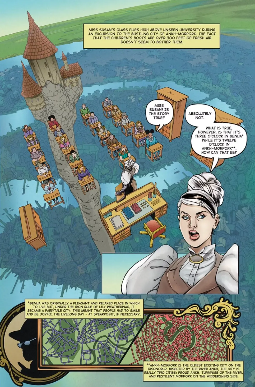 Vorschauseite des Graphic Novels Discworld Thief of Time