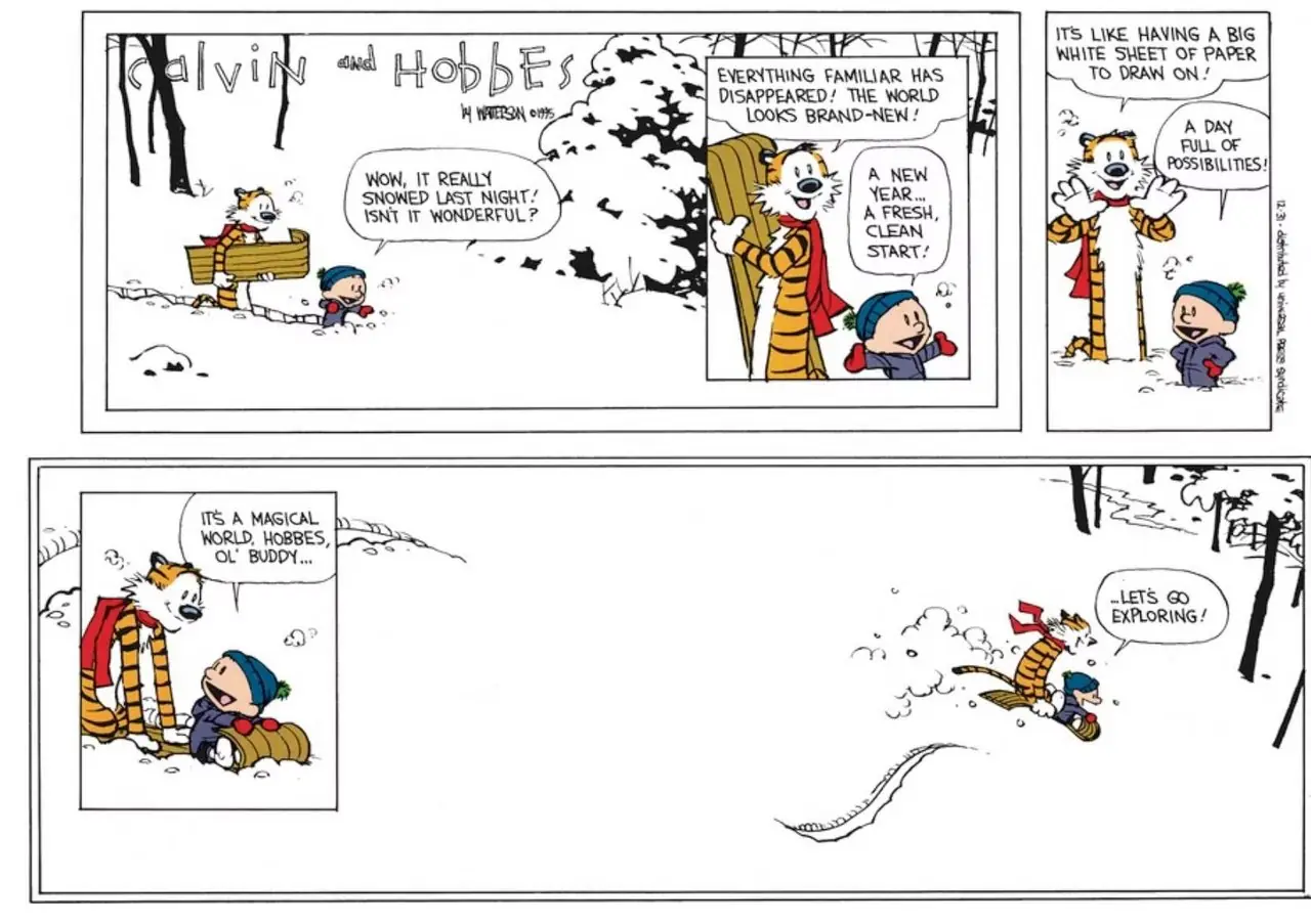 Calvin ve Hobbes'un son çizgi romanı Calvin ve Hobbes'un son çizgi romanı