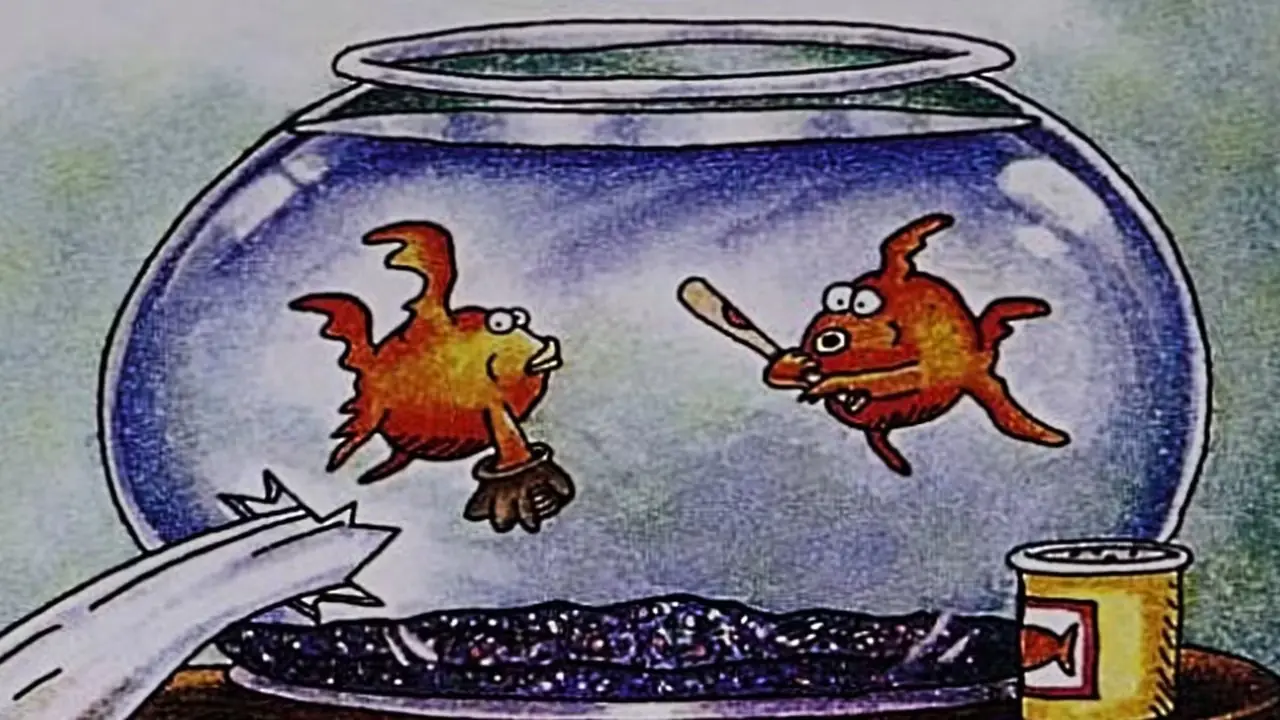 魚をフィーチャーした象徴的なファーサイドコミック