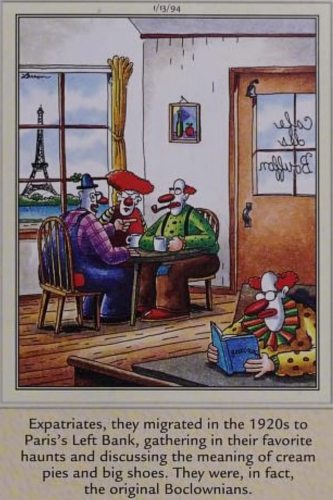 Far Side, 13 stycznia 1994, „oryginalni boclownianie” Far Side, 13 stycznia 1994, „oryginalni boclownianie”