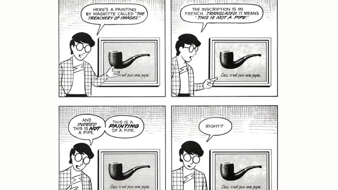 Comprender el momento del cómic sobre la traición de las imágenes.