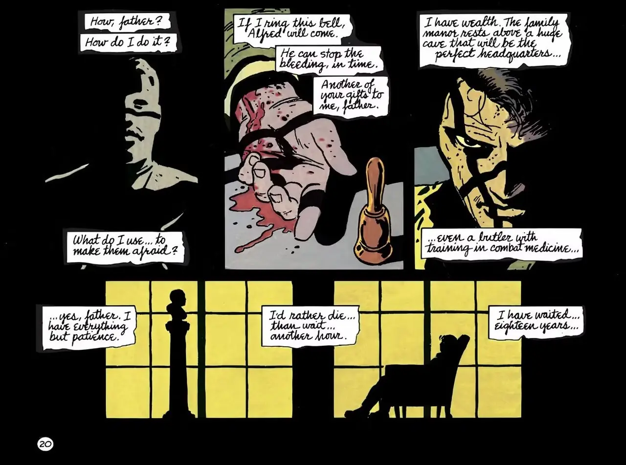 Sì, padre, diventerò un pipistrello, dice Bruce Wayne al padre morto nella storia delle origini del primo anno per Batman n. 404-2