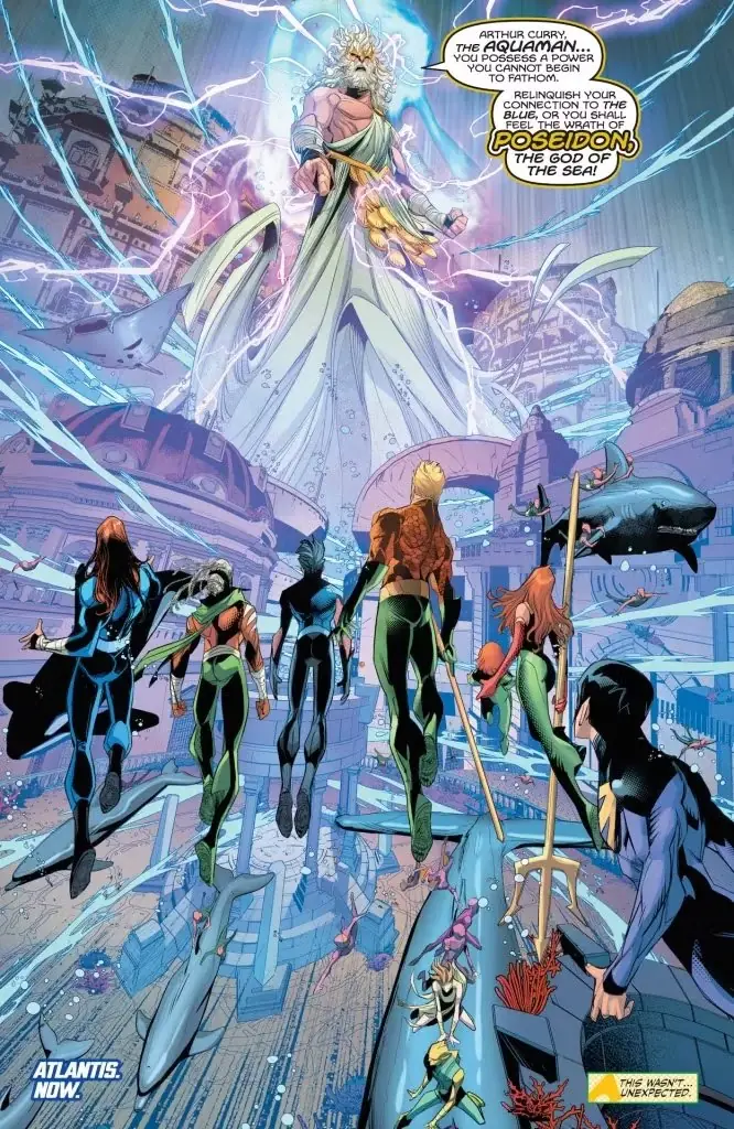 Poseidone chiede ad Arthur di rinunciare al Blu in Emperor Aquaman #20