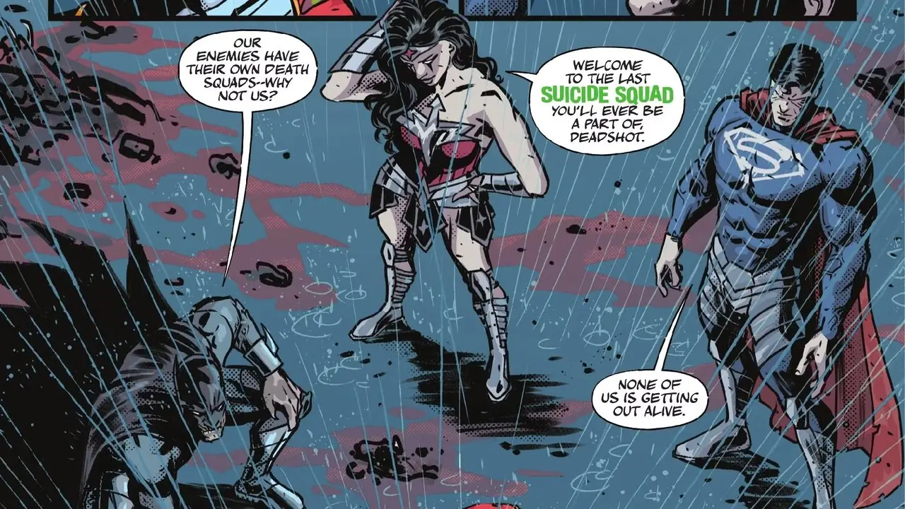 Cadmus' kwaadaardige Trinity-klonen kondigen een nieuw Suicide Squad-team aan Cadmus' kwaadaardige Trinity-klonen kondigen een nieuw Suicide Squad-team aan