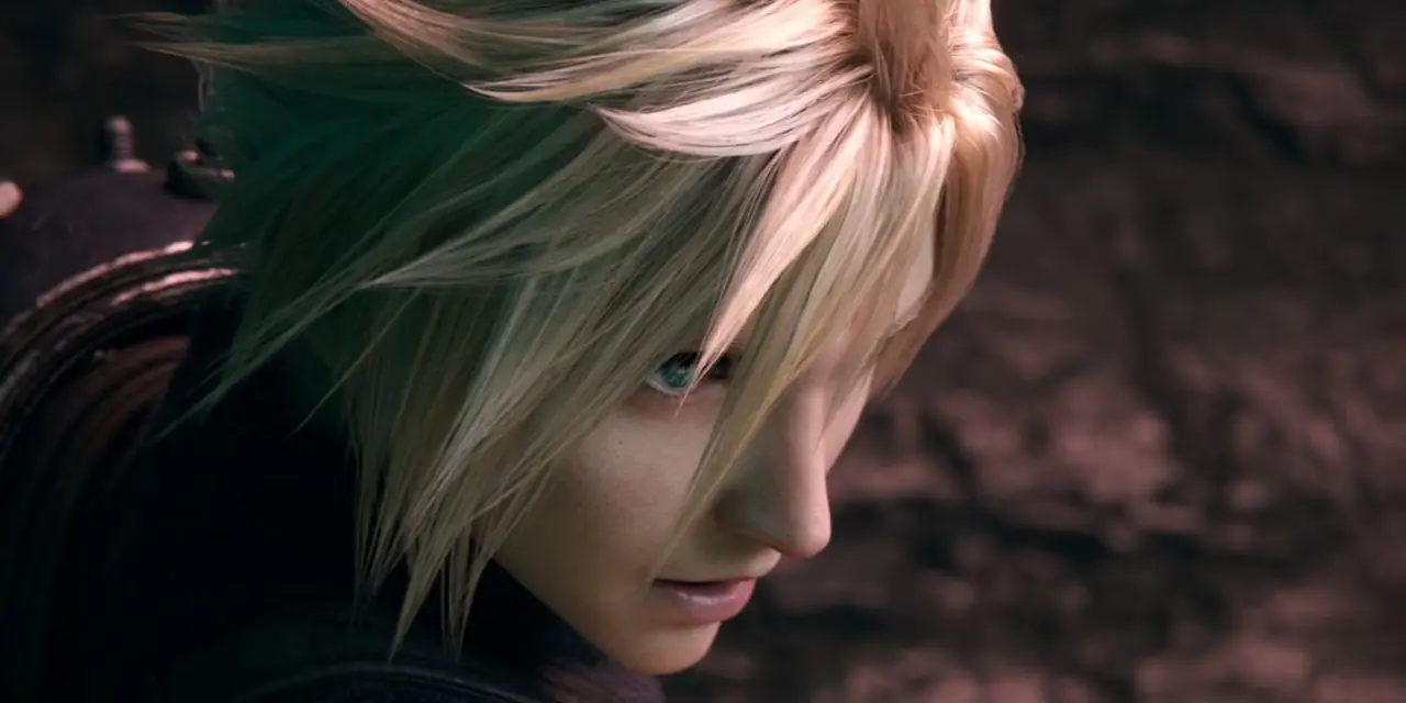 Zbliżenie w Final Fantasy 7 Rebirth na bocznym profilu twarzy Clouda Zbliżenie w Final Fantasy 7 Rebirth na bocznym profilu twarzy Clouda