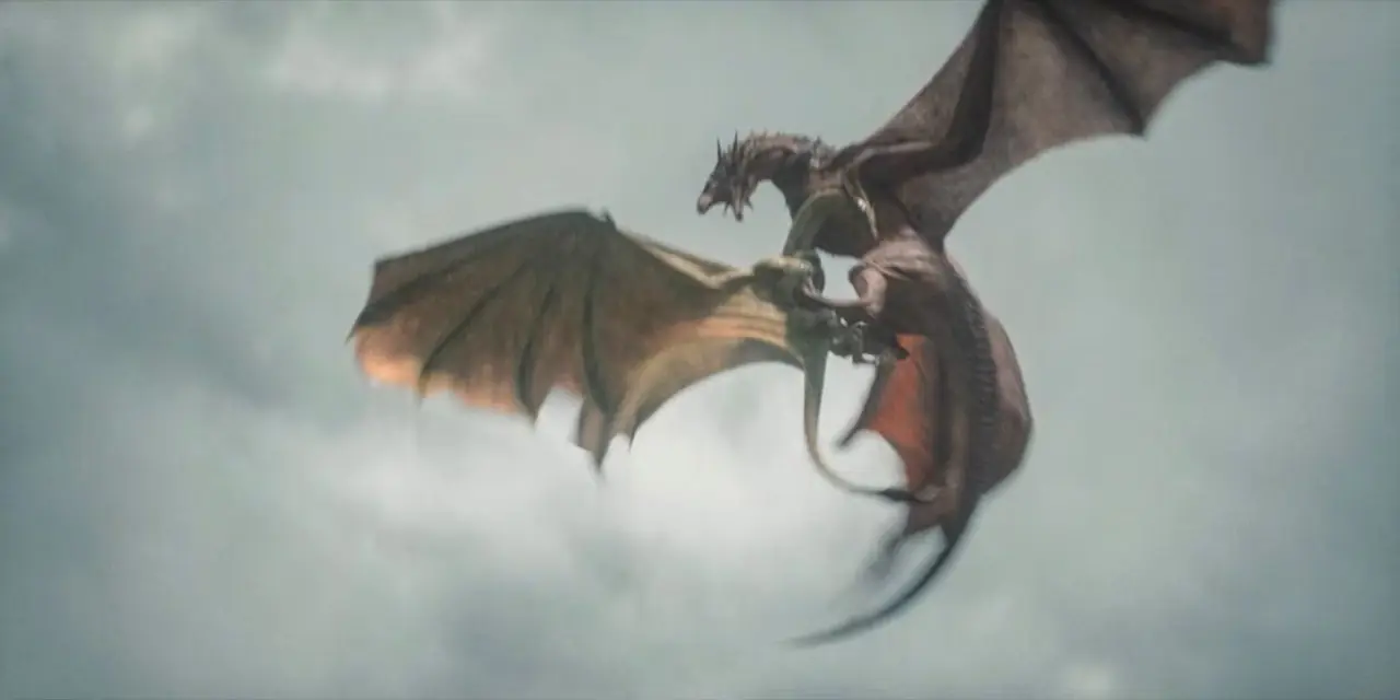 House of the Dragon 2. sezon 4. bölümde Vhagar ve Meleys arasındaki kavga