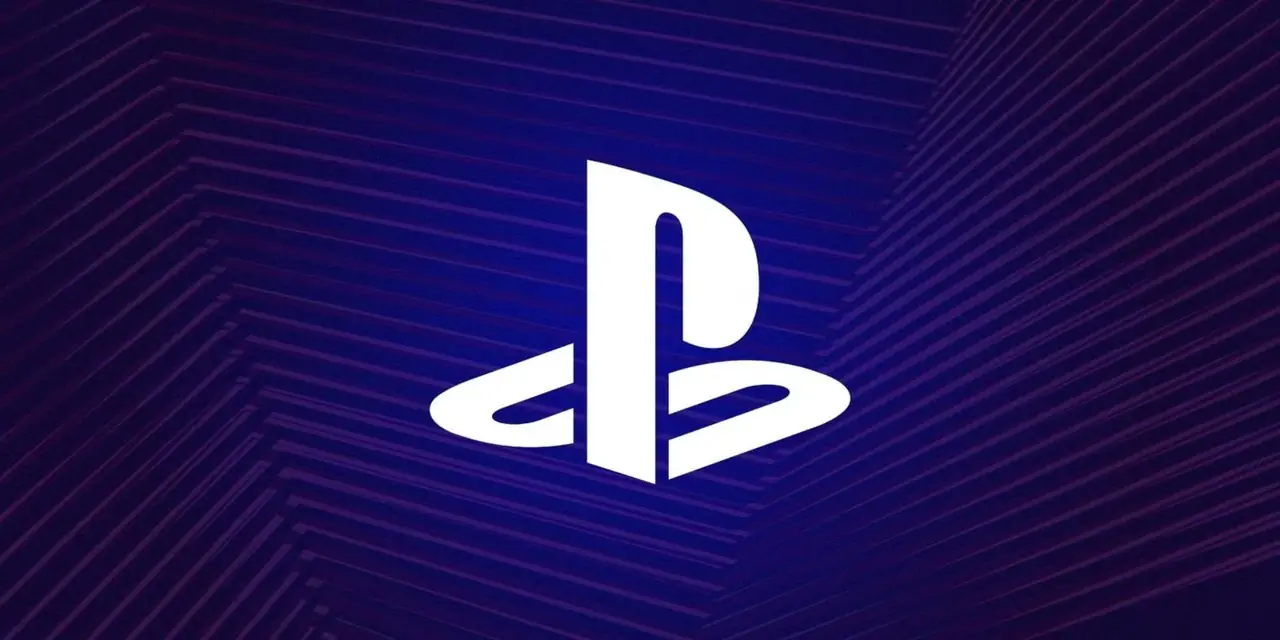Das weiße PlayStation-Logo auf dunkelblauem Hintergrund.