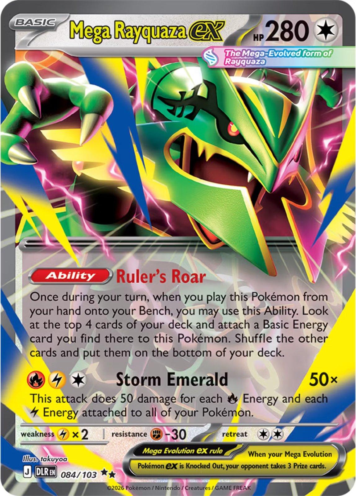 Mega Rayquaza ex de Delta Reign