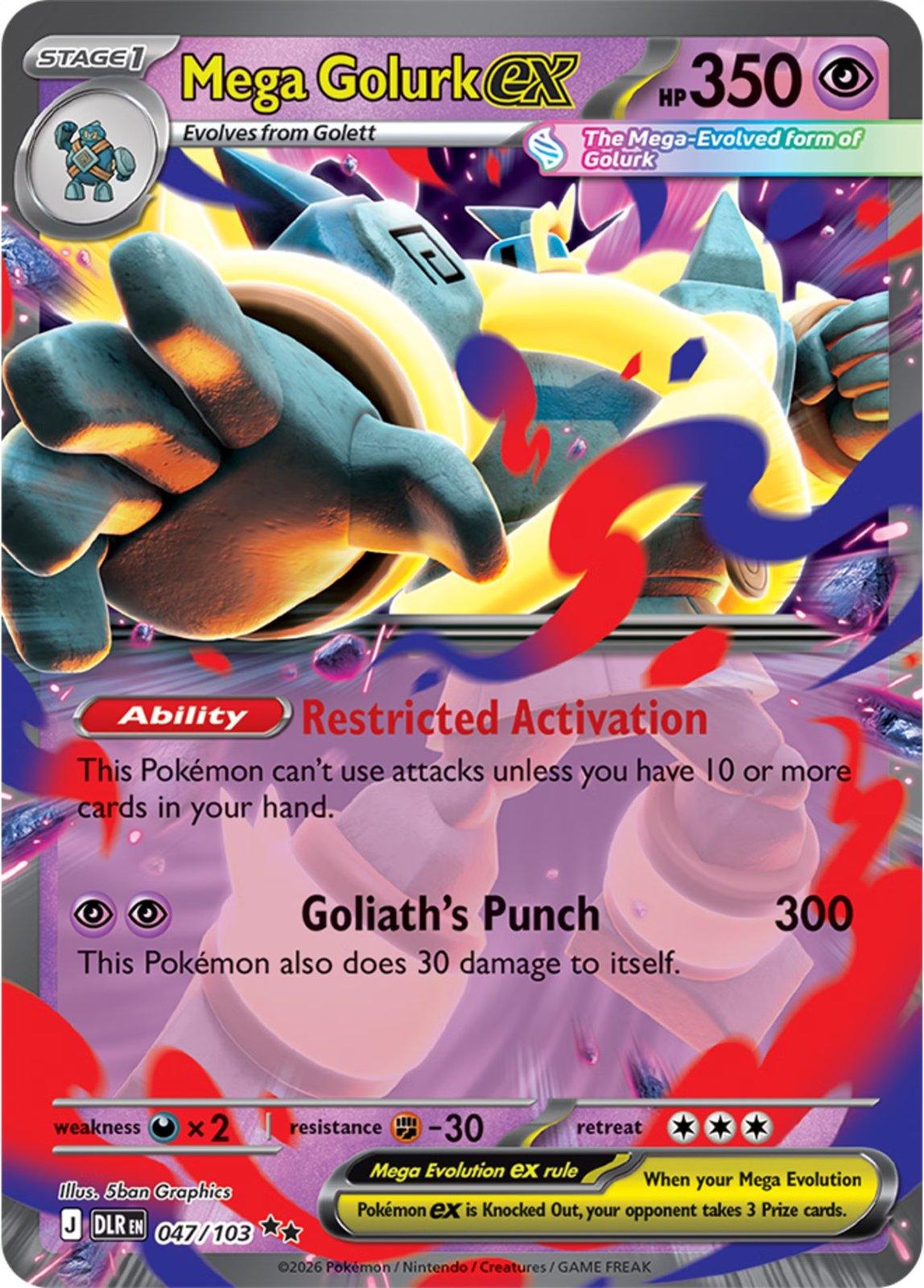 Mega Golurk de Pokémon TCG Delta Reign
