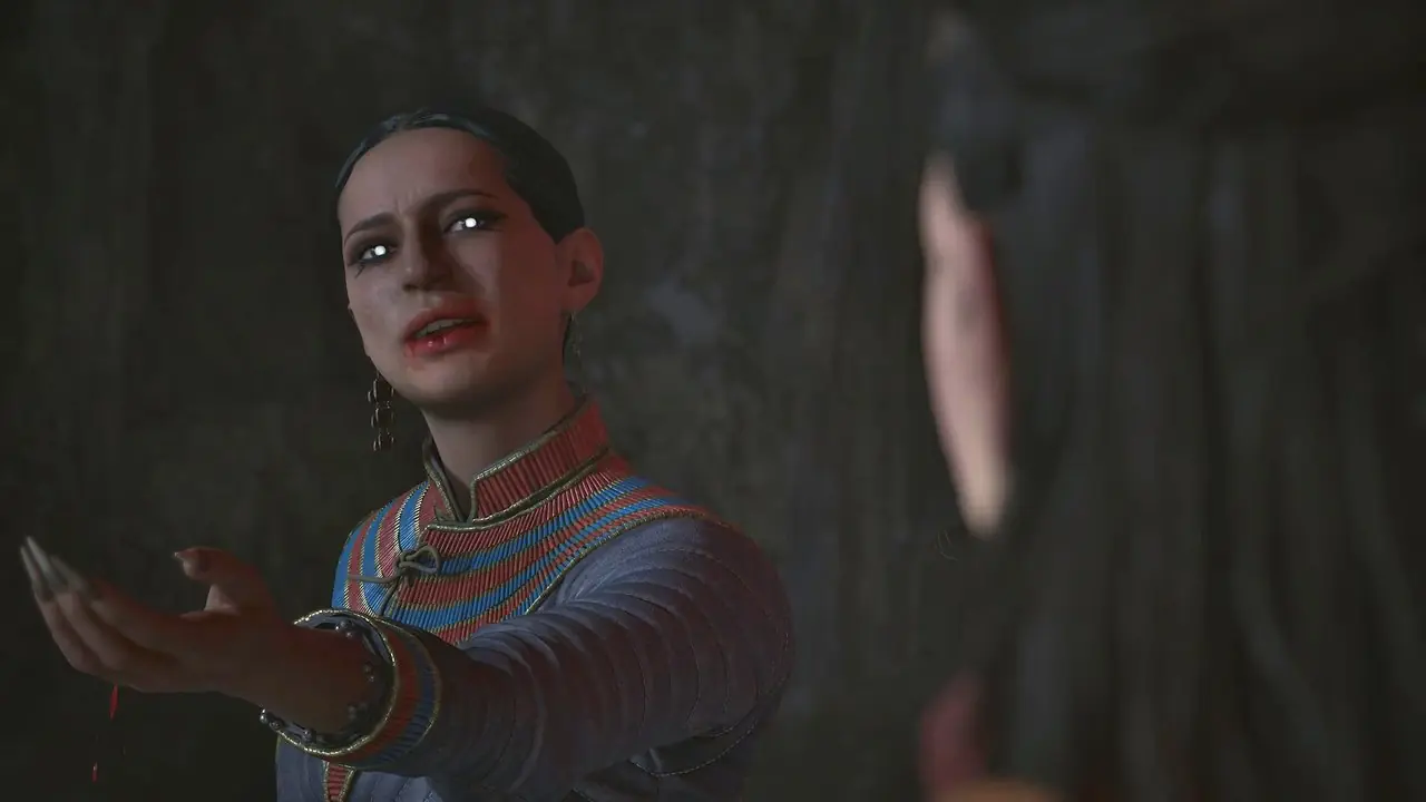 دماء Dawnwalker Lacra تمد معصمها بعد اللفاح