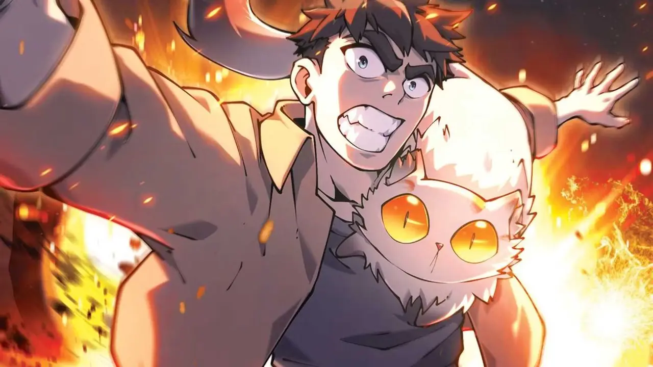 Carl e Donut sulla copertina della graphic novel Dungeon Crawler Carl Carl e Donut sulla copertina della graphic novel Dungeon Crawler Carl
