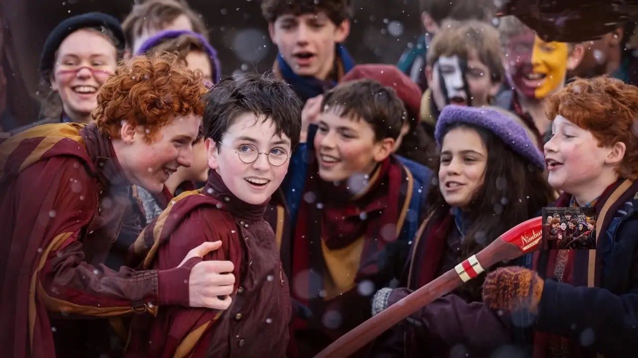 Dominic McLaughlin jako Harry Potter grający w quidditcha w serialu HBO Harry Potter Dominic McLaughlin jako Harry Potter grający w quidditcha w serialu HBO Harry Potter