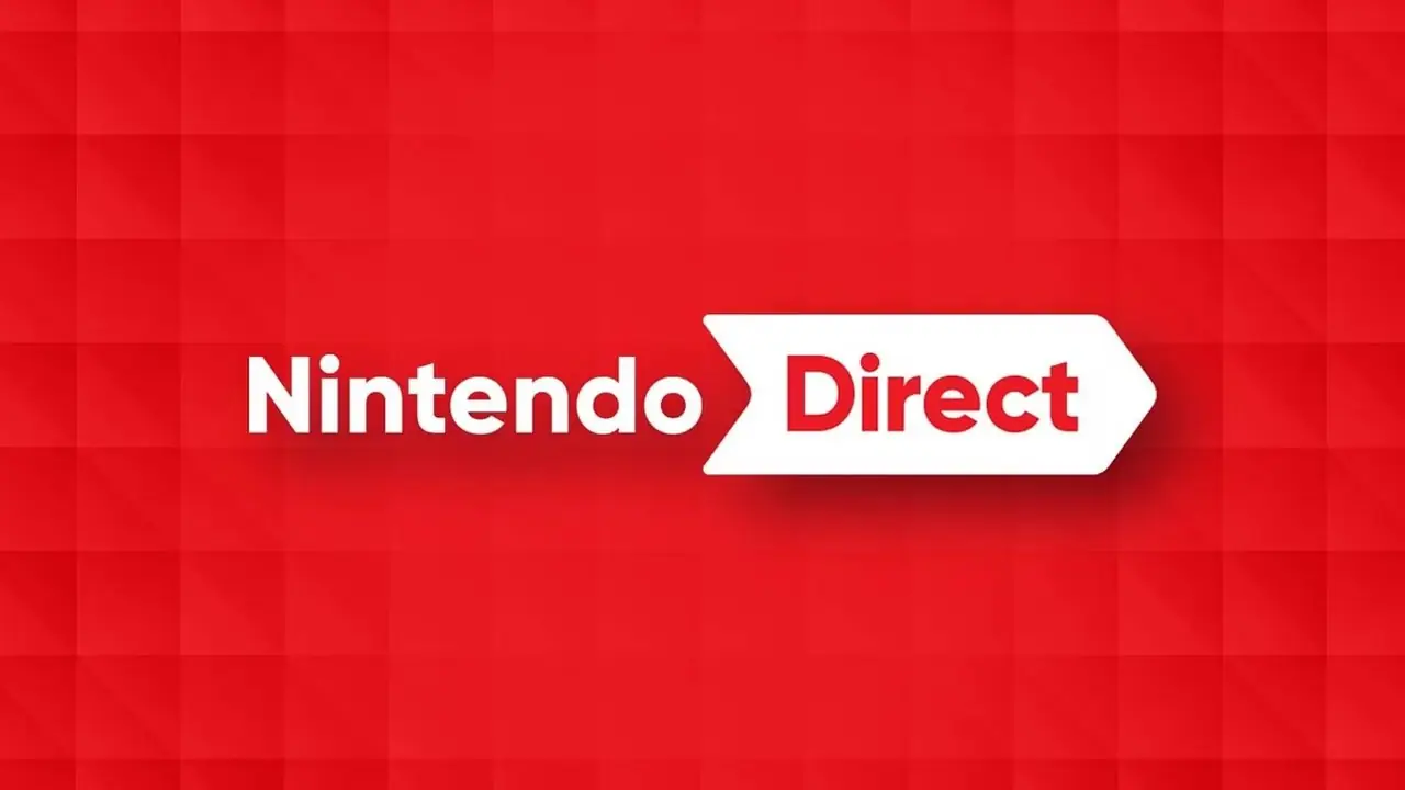 Le logo Nintendo Direct sur fond rouge. Le logo Nintendo Direct sur fond rouge.
