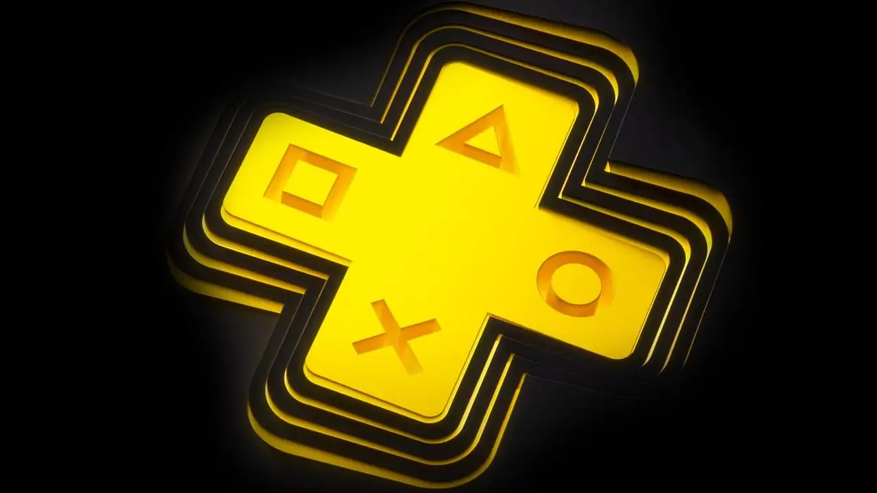 El logo de PlayStation Plus rodeado por un fondo negro. El logo de PlayStation Plus rodeado por un fondo negro.