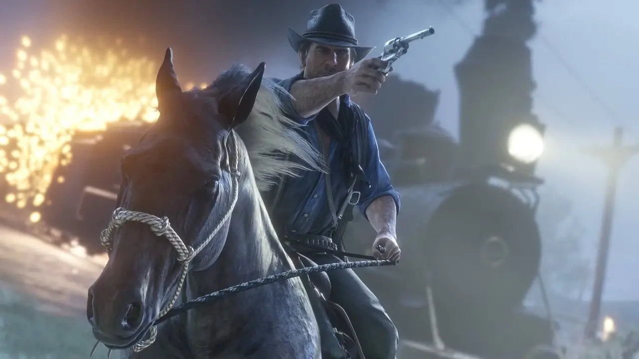 Red Dead Redemption 2 آرثر مورغان على ظهور الخيل Red Dead Redemption 2 آرثر مورغان على ظهور الخيل