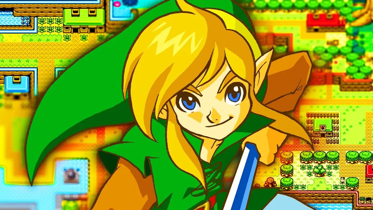 Art of Link przed Lynna City i Horon Village z gier The Legend of Zelda: Oracle of Seasons i Oracle of Ages.