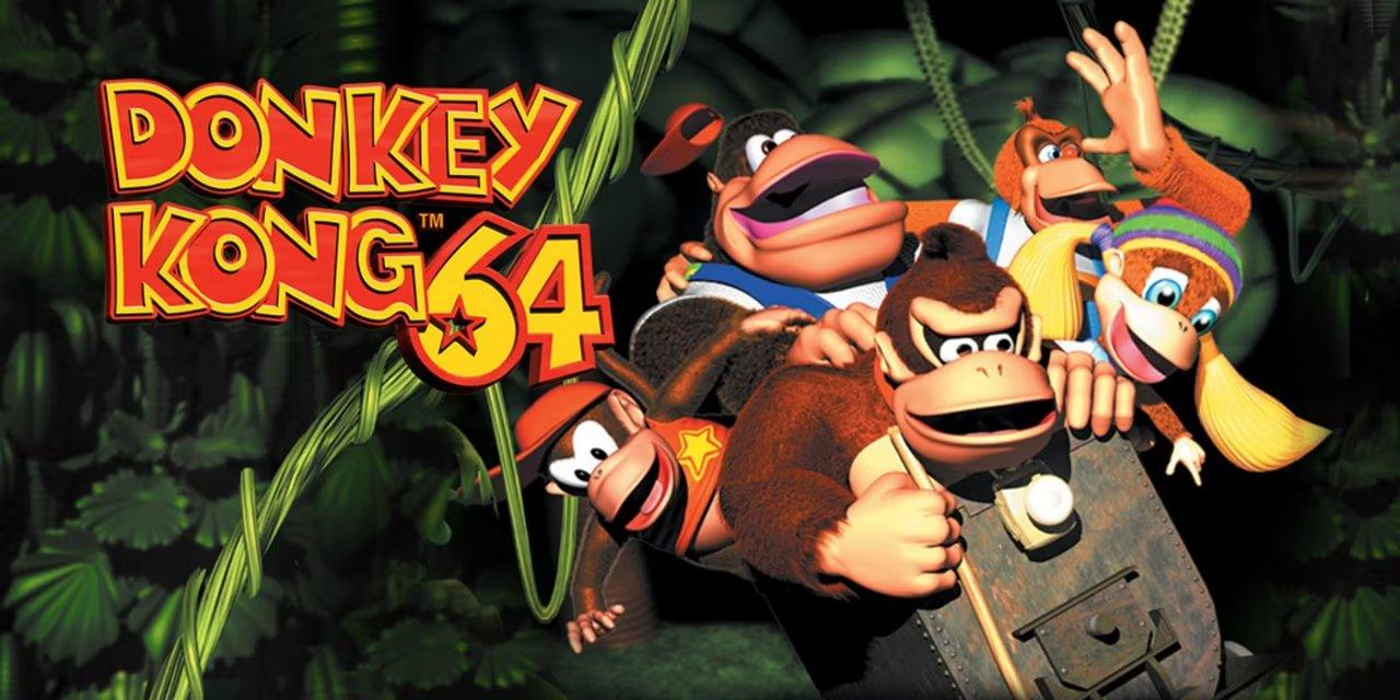 Toma de la tarjeta de título de Donkey Kong 64. Toma de la tarjeta de título de Donkey Kong 64.