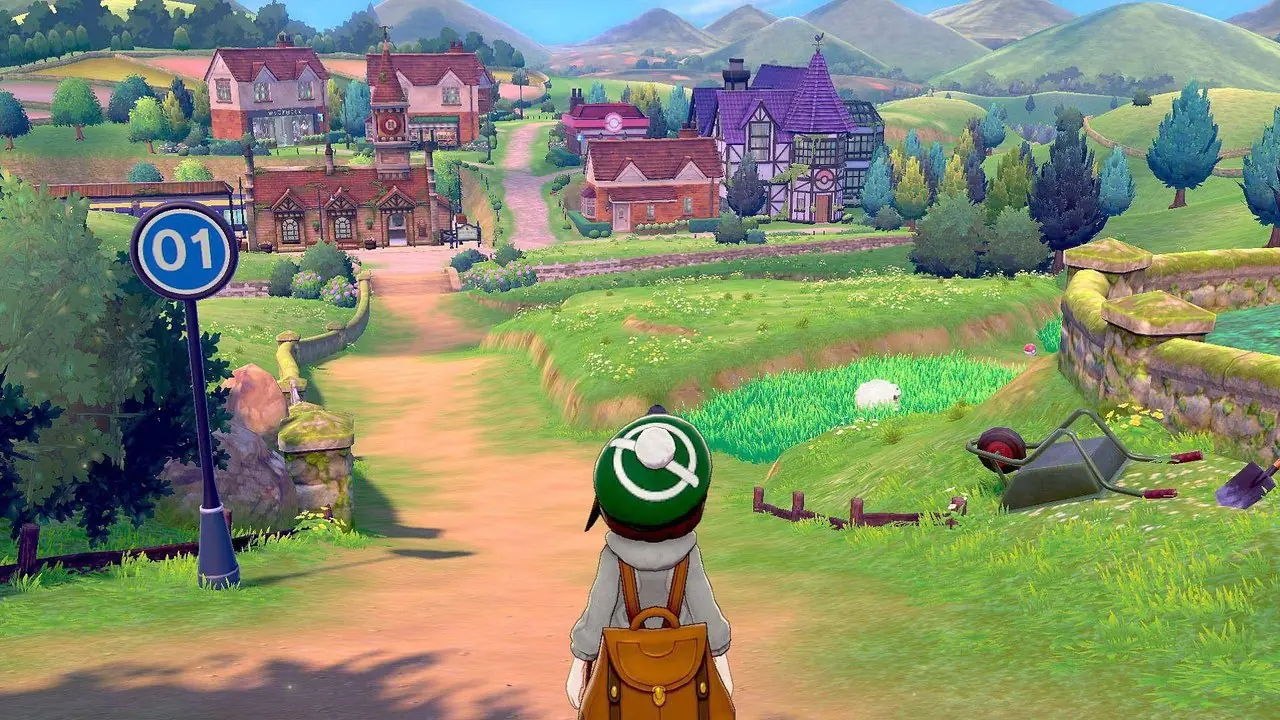 اللاعب الذي ينظر إلى Postwick في Pokemon Sword and Shield. اللاعب الذي ينظر إلى Postwick في Pokemon Sword and Shield.