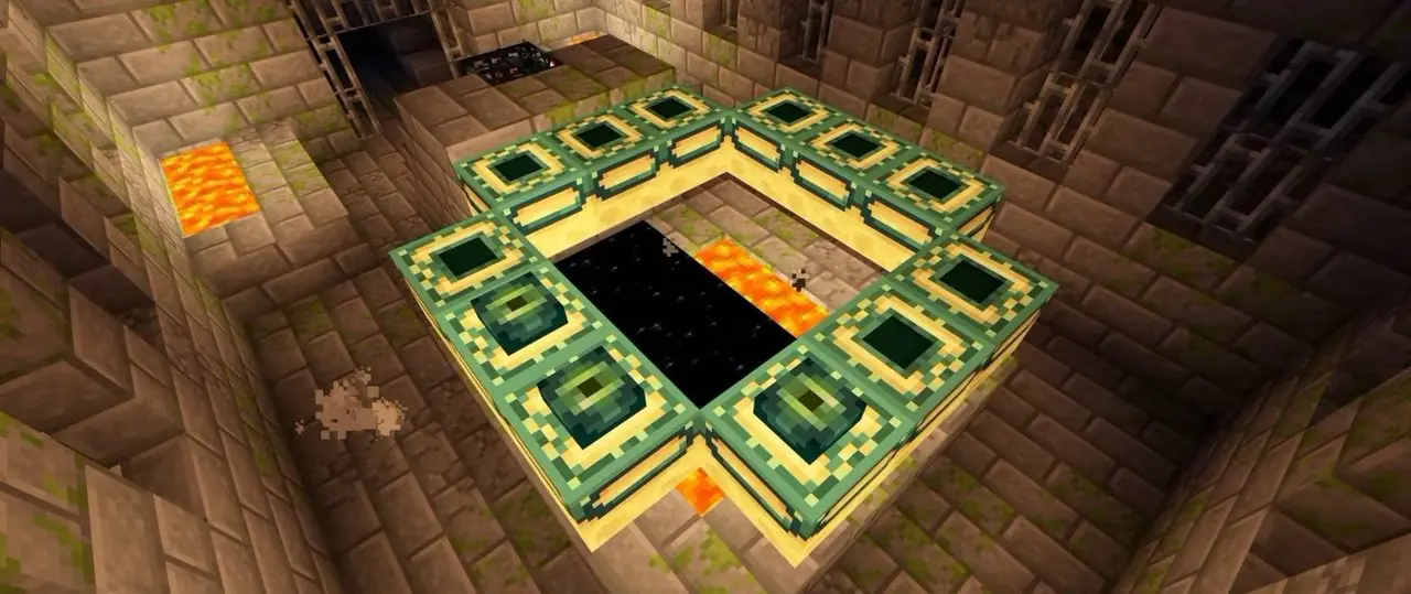 Activación parcial del portal de Minecraft speedrun world seed