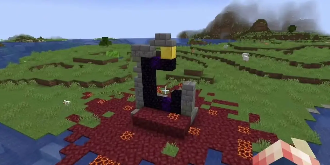 Minecraft Nether Fortress Spawn semilla speedrun con Nether Portal roto