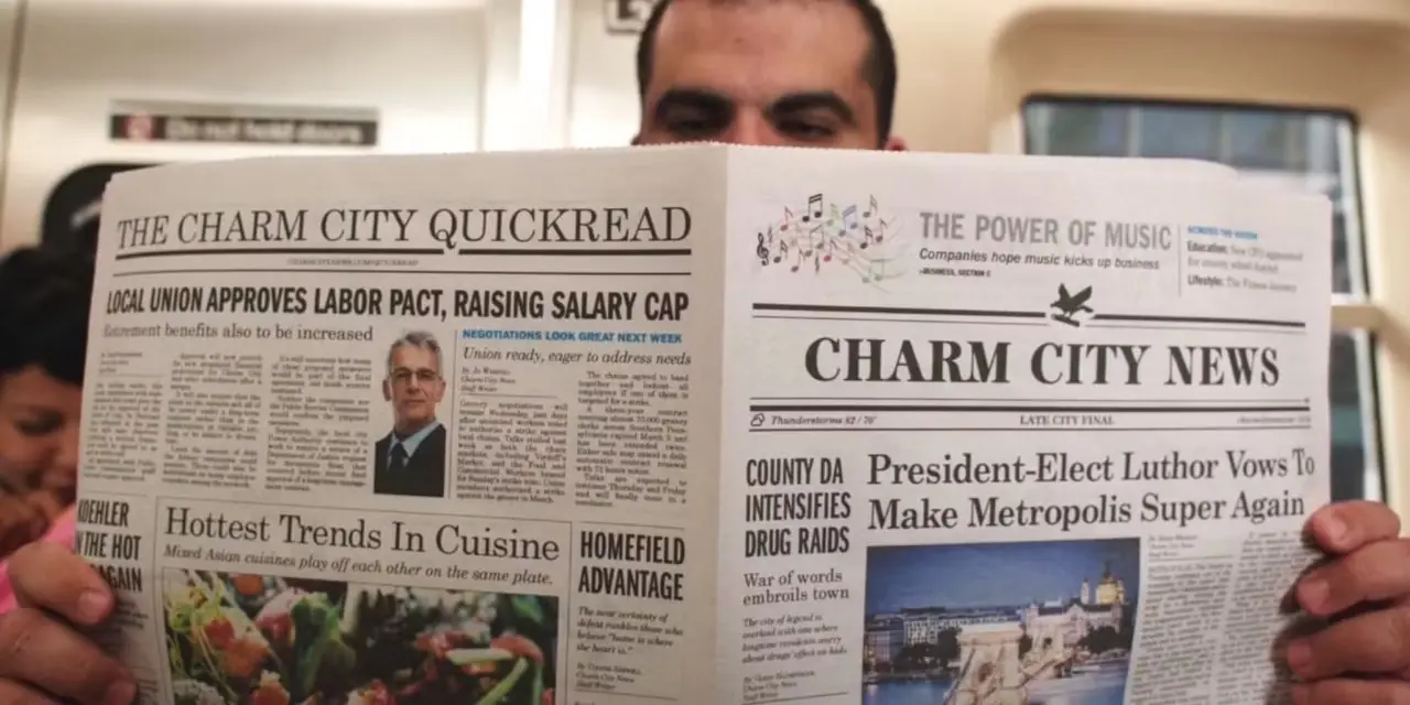 Huevo de Pascua del periódico Impotente del presidente Luthor Huevo de Pascua del periódico Impotente del presidente Luthor
