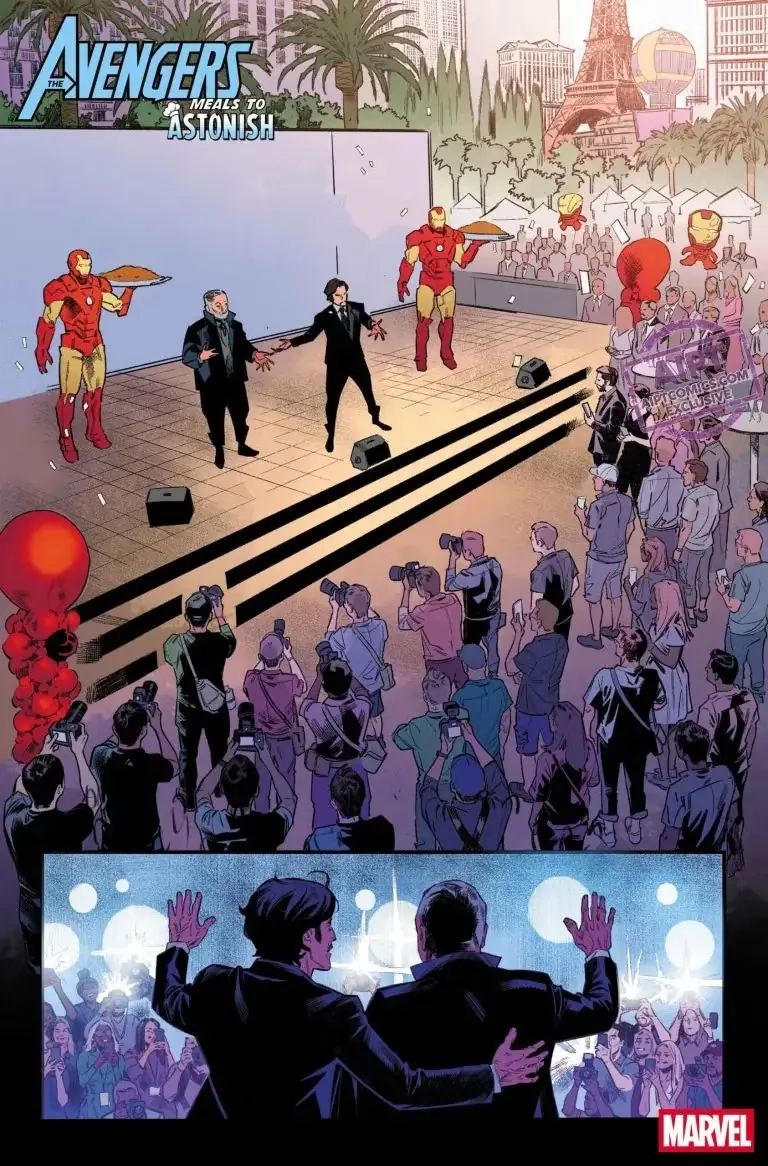 Тони Старк представляет кулинарное мероприятие в Meals to Astonish Avengers #1