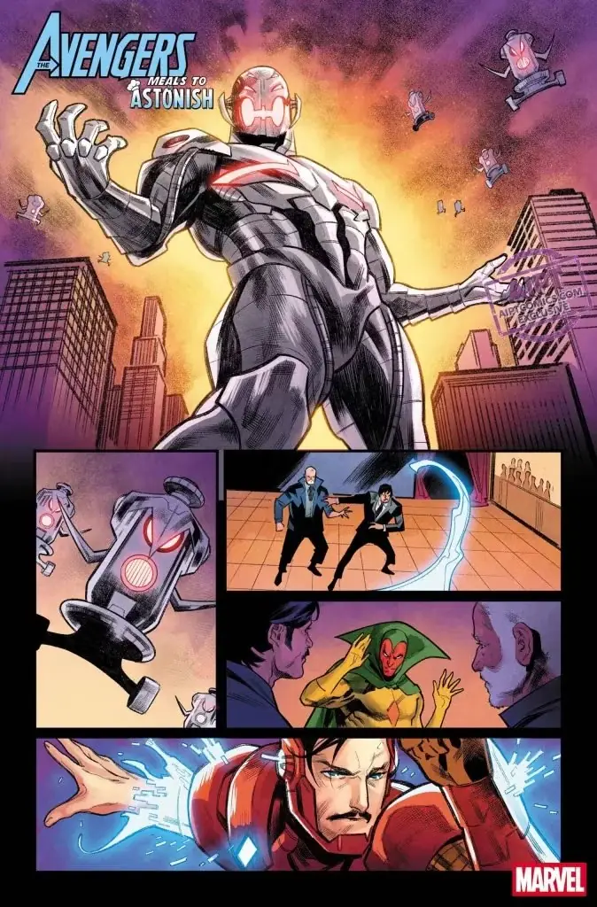 Альтрон атакует кулинарное мероприятие в Meals to Astonish Avengers #1
