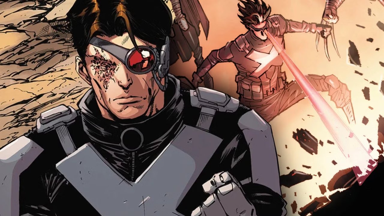 cyclops' what if x-men design med grå kostyme cyclops' what if x-men design med grå kostyme